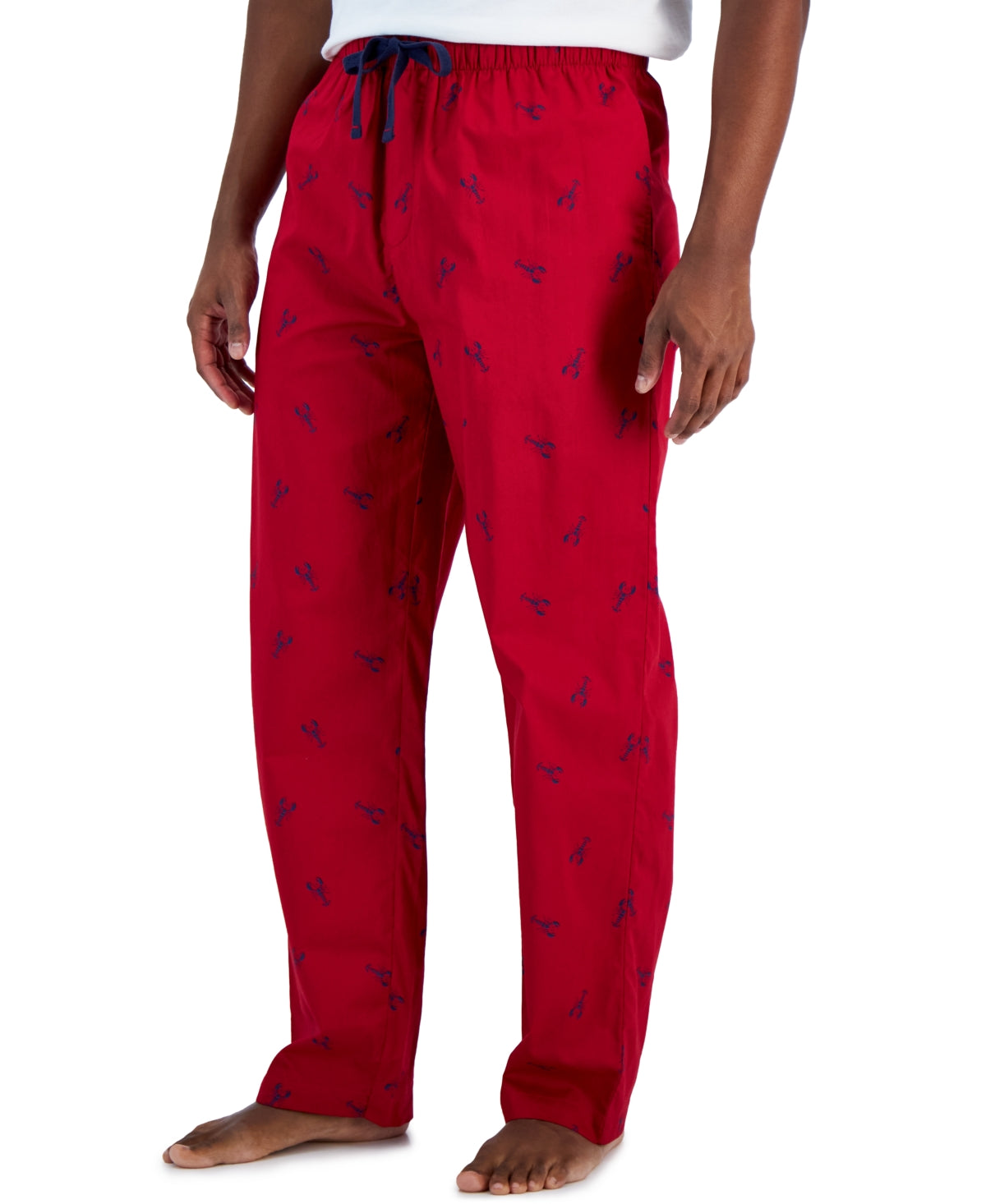Club Room Mens Red Lobster Print Pajama Pants Medium