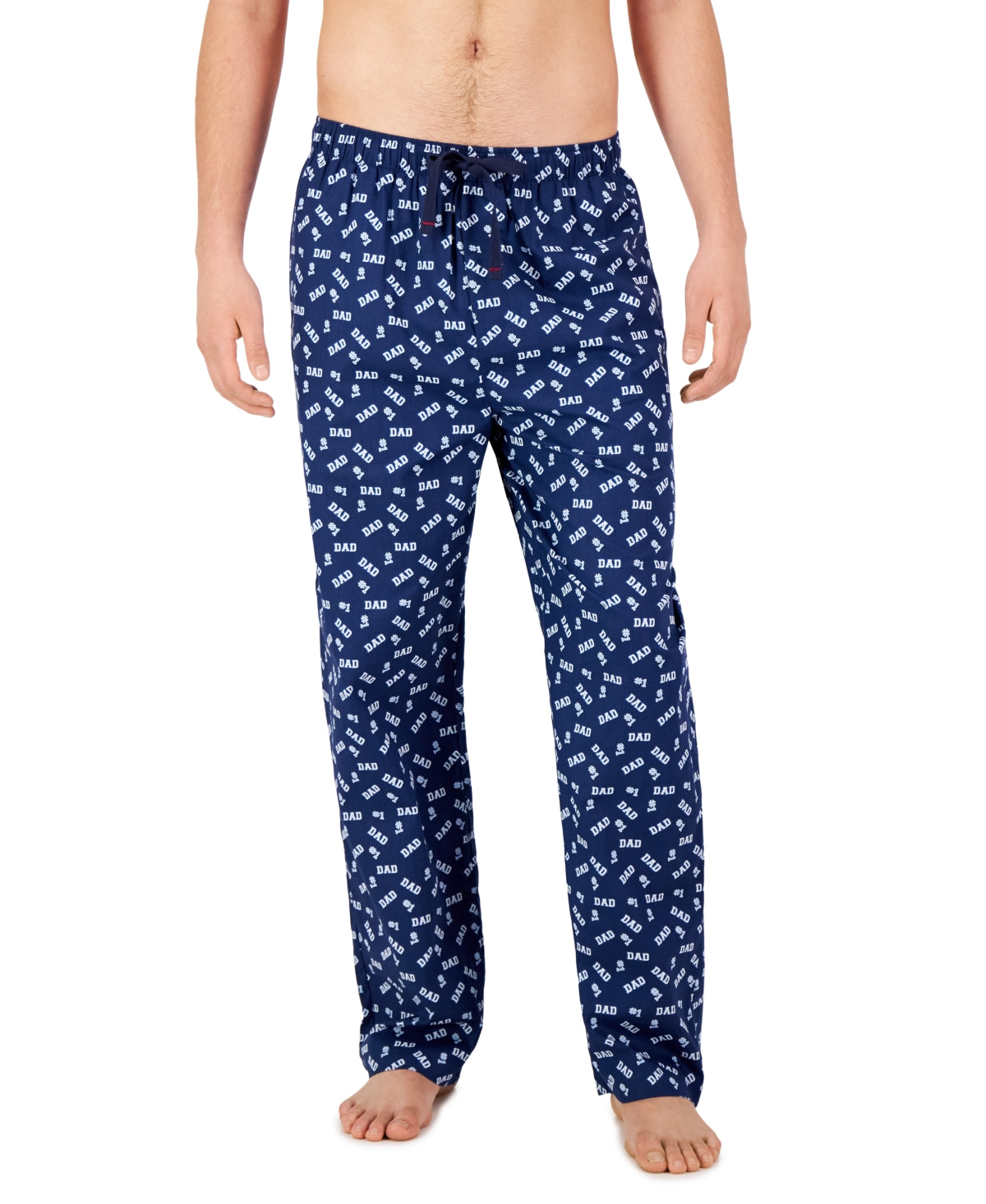 Club Room Mens 1 Dad Pajama Pants Navy Blue Combo Small