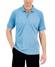 Alfani Men's Striped Logo Polo T-Shirt Blue Medium