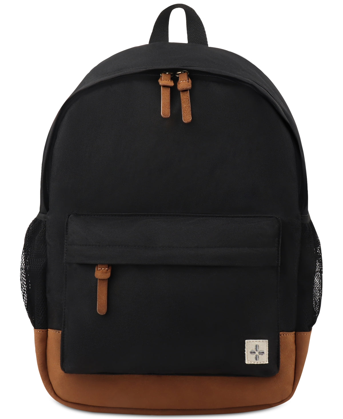 Sun Stone Mens Riley Solid Black Backpack Bag