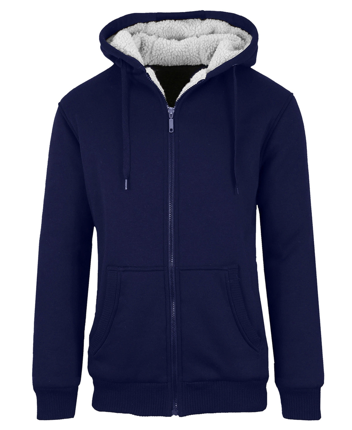 Q-active Mens Modern fit Long Sleeve Hoodie Sweatshirt Small Blue Full Zip