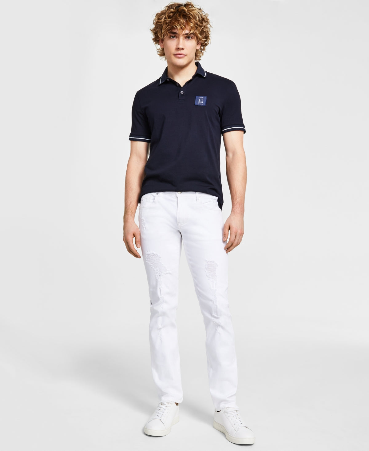 AX Armani Exchange Men's White Slim Fit Core Denim Jeans 30R