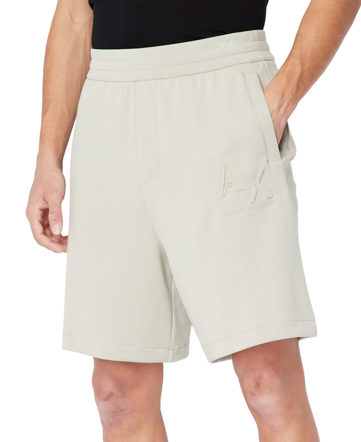 Armani Exchange Mens Sweat Shorts Beige Large