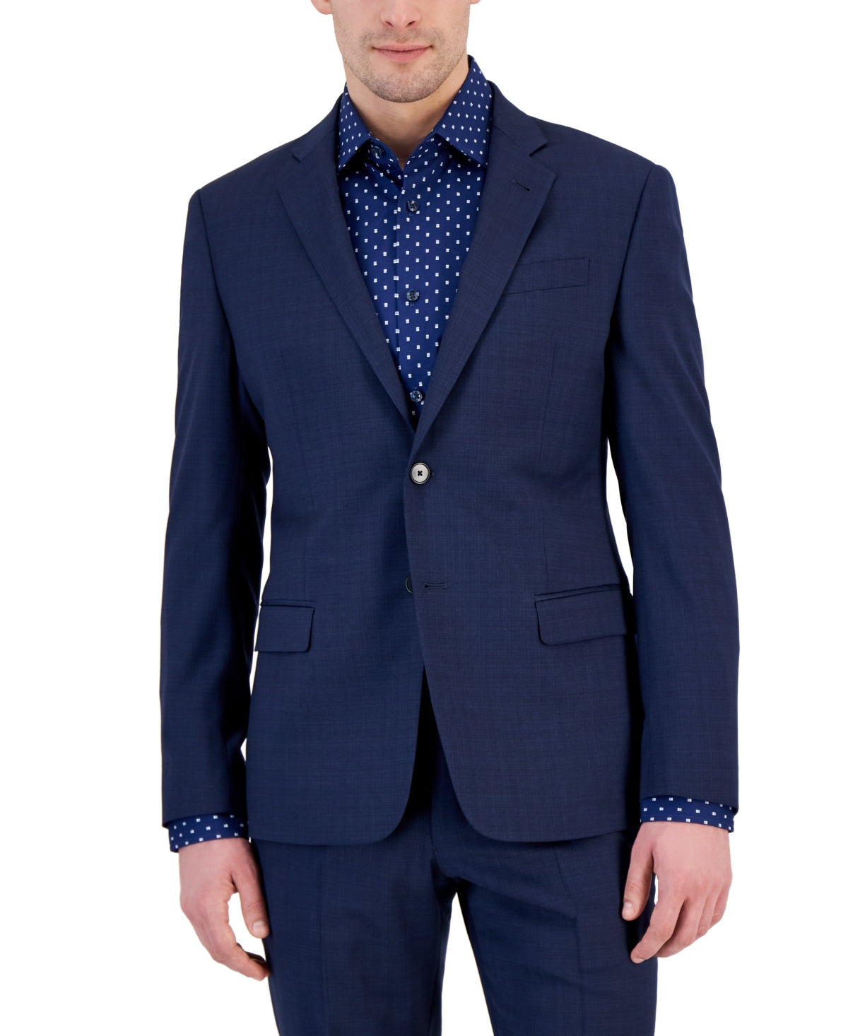 Armani Exchange Mens High Blue Suit Jacket 36S