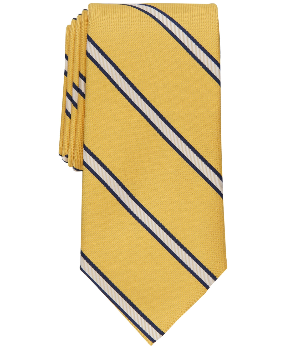 Club Room Men's Classic Stripe Tie Yellow Blue Necktie