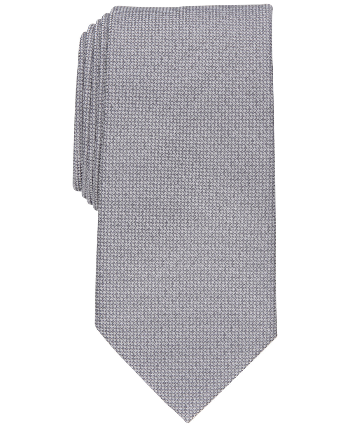 Club Room Men's Classic Solid Tie Silver