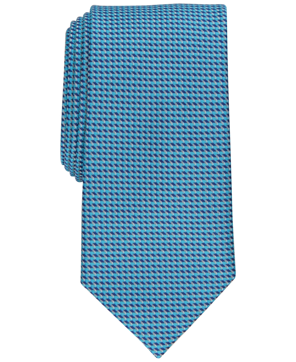 Perry Ellis Mens Gains Mini Print Tie Light Blue One Size Necktie