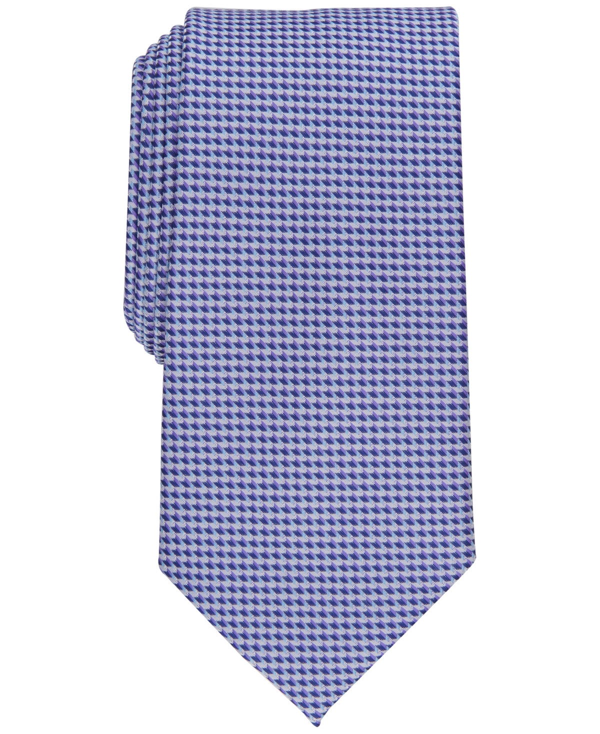 Perry Ellis Men's Gaines Mini Print Tie Blue Purple Necktie