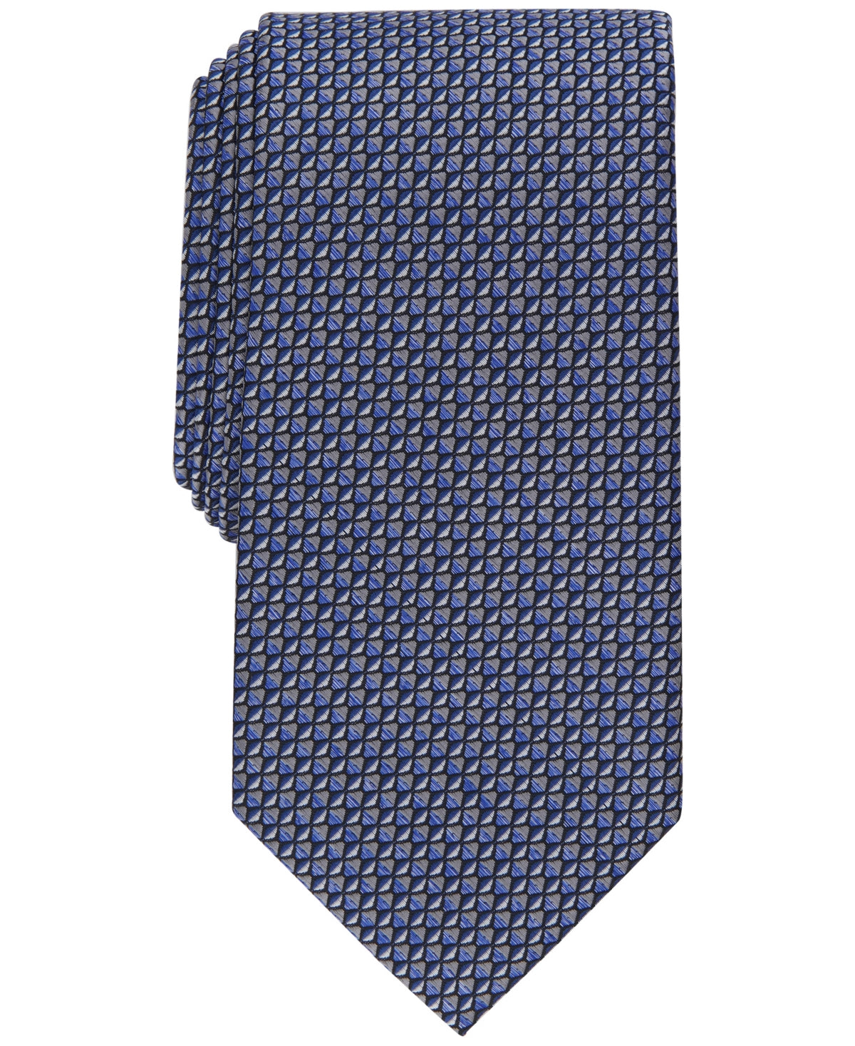 Perry Ellis Mens Serrano Mini Neat Tie Navy Blue ONE SIZE Necktie