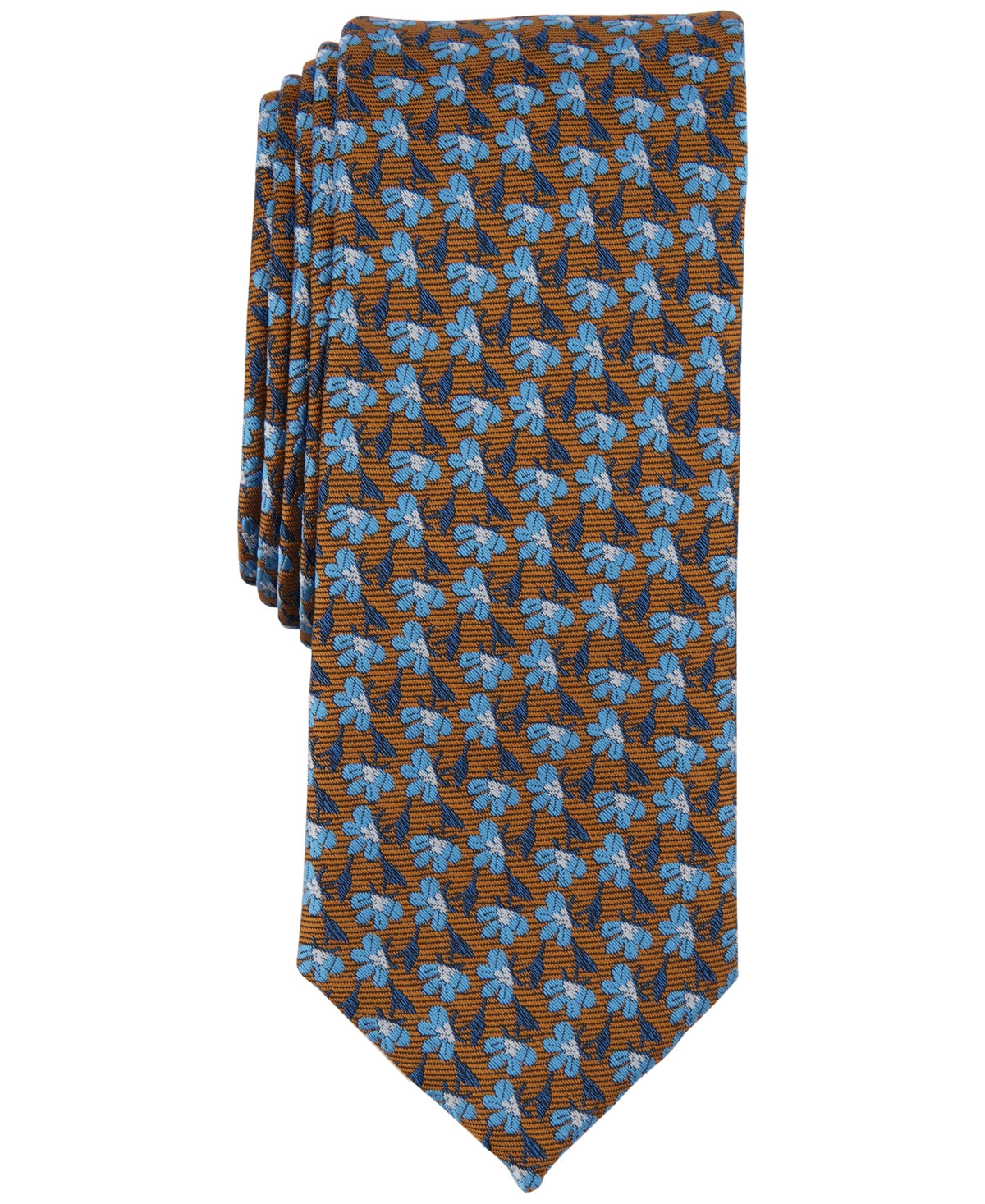 Bar Iii Men's Monaco Skinny Tie Cognan Green Blue Necktie