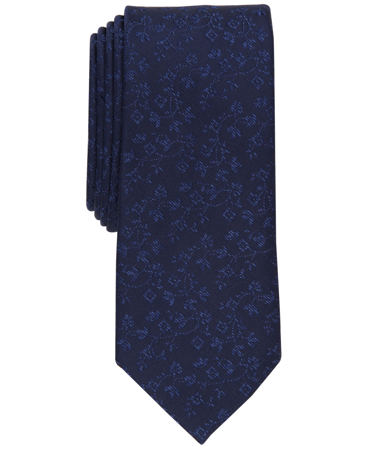 Bar III Men's Frost Tonal Floral Tie Blue