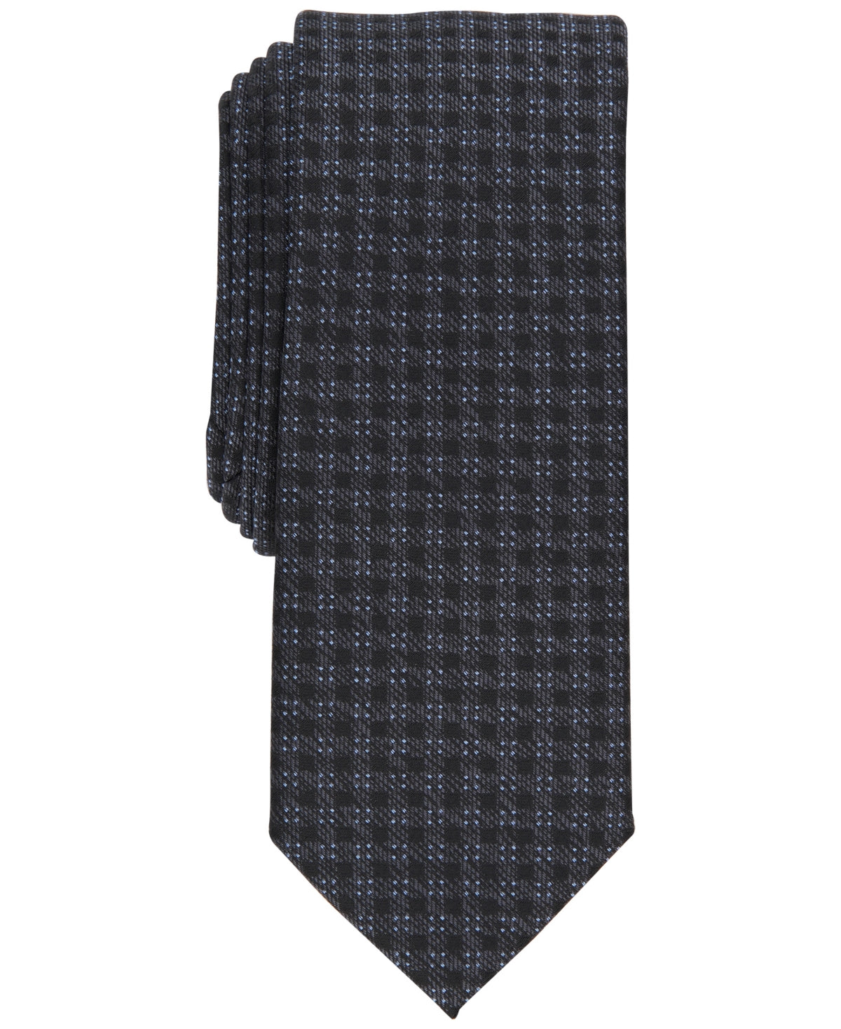 Bar Iii Men's Micro Melange Neat Tie Black Necktie