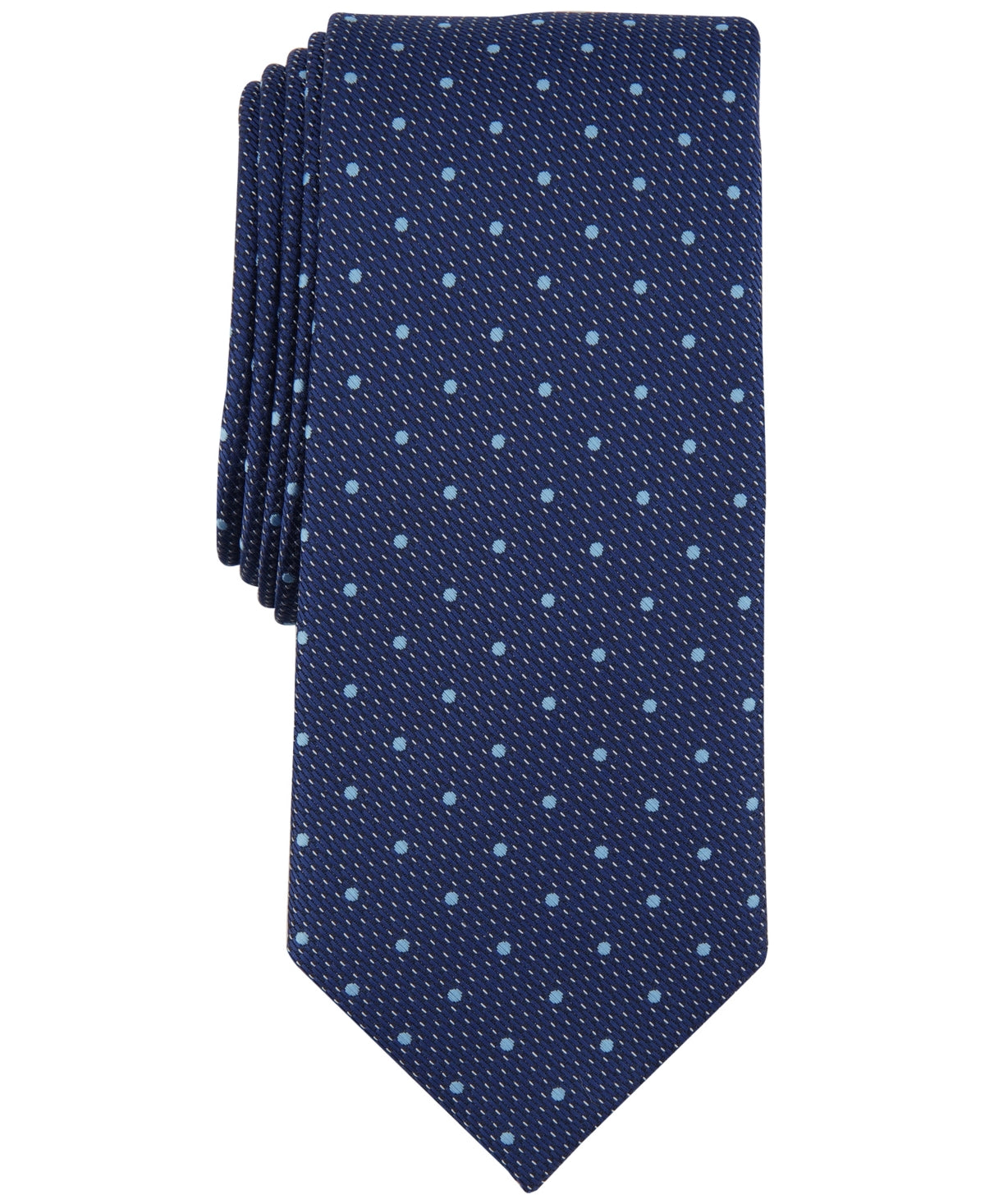 Alfani Mens Regular fit Tie Necktie One Size Blue Dot