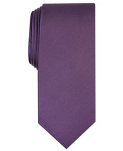 Alfani Mens Solid Texture Slim Neck Tie Purple Eggplant
