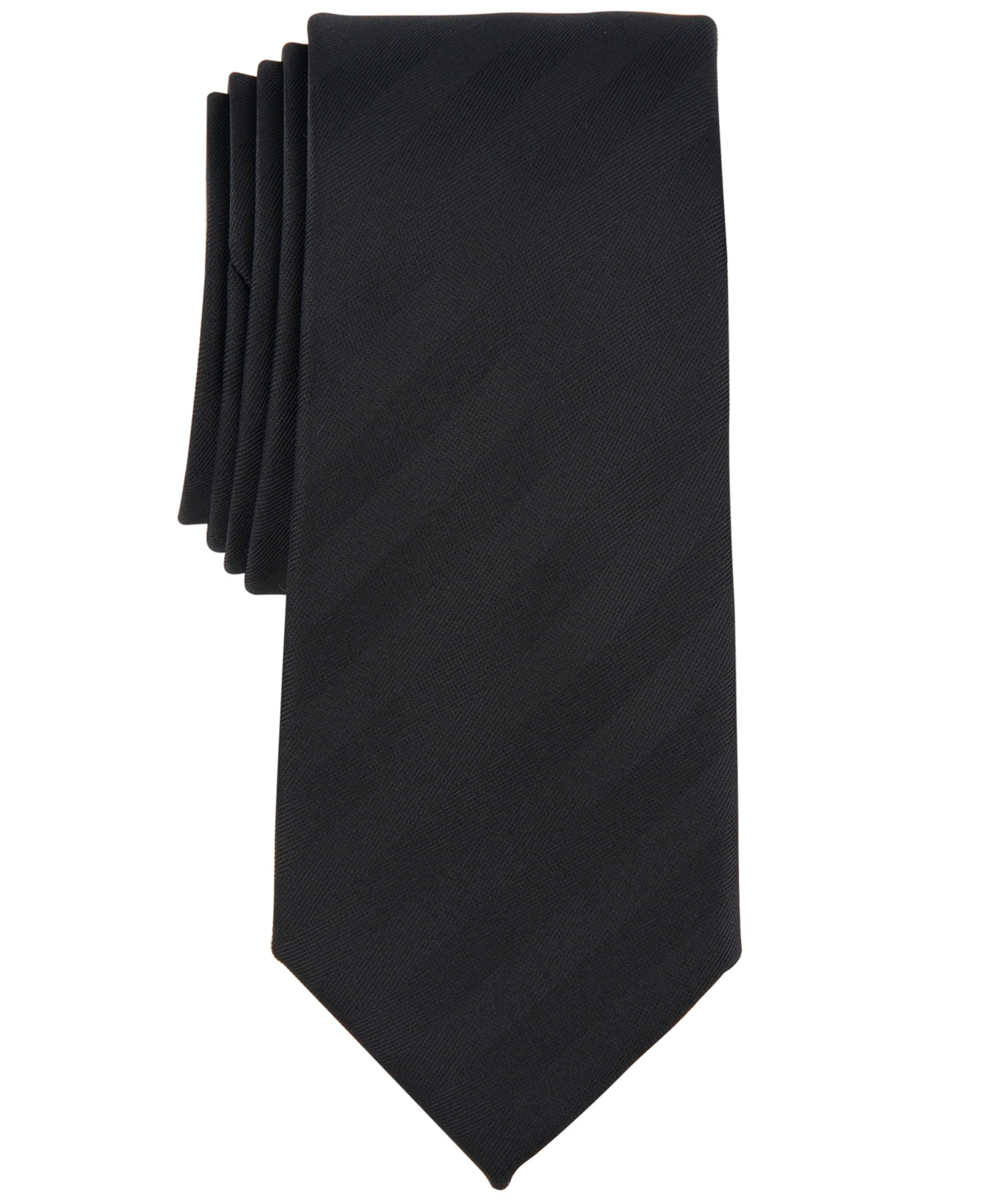 Alfani Men's Hudson Stripe Tie Black Necktie