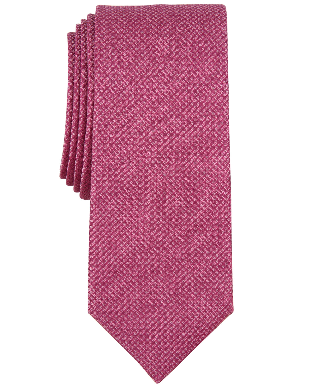 Alfani Mens Minetta Solid Tie Mauve Pink Necktie
