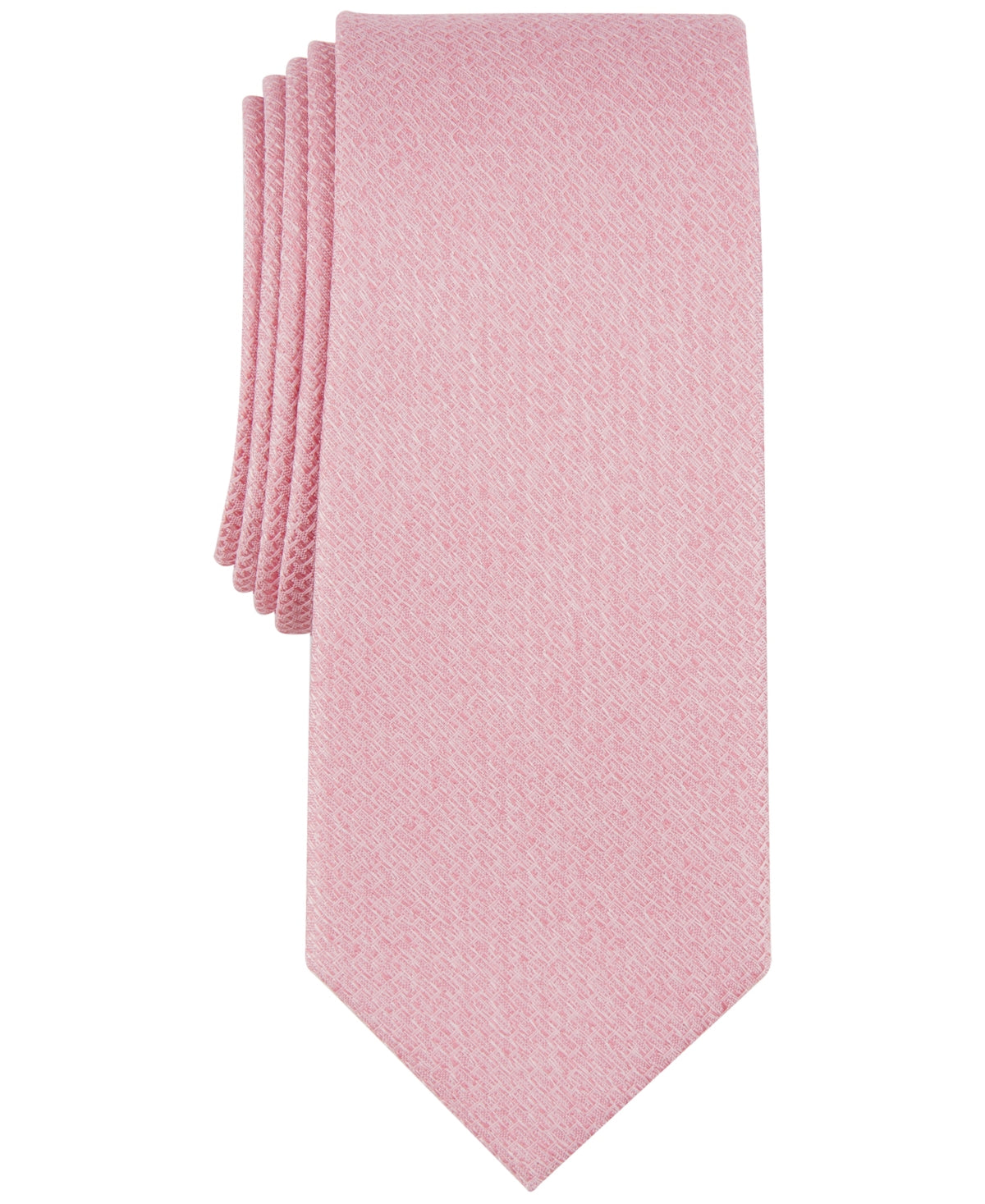 Alfani Men's Minetta Solid Tie Light Pink Necktie