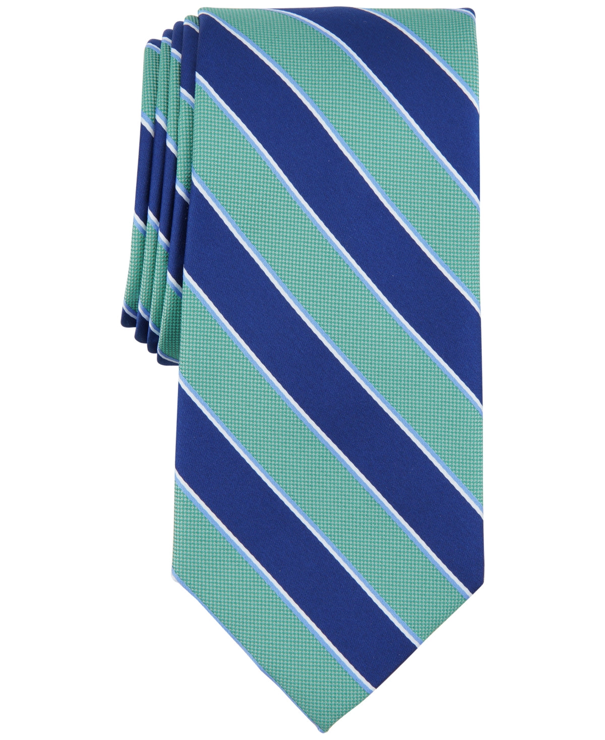 Club Room Men's Brook Stripe Tie Mint Green Blue Necktie