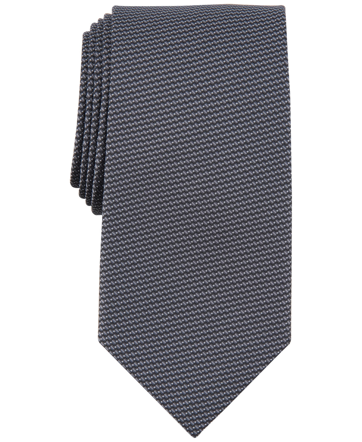 Perry Ellis Men's Ambros Micro Texture Tie Dark Grey Necktie