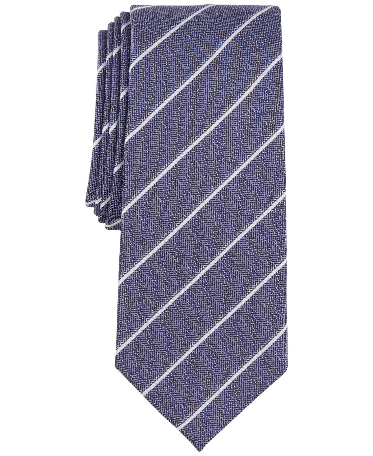 Alfani Men's Jacobus Stripe Tie Lilac Purple Combo Necktie