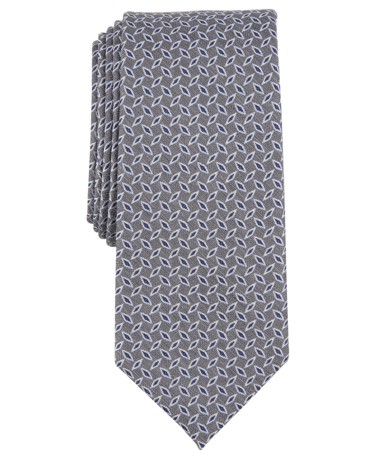 Alfani Mens Holland Charcoal Grey Textured Tie