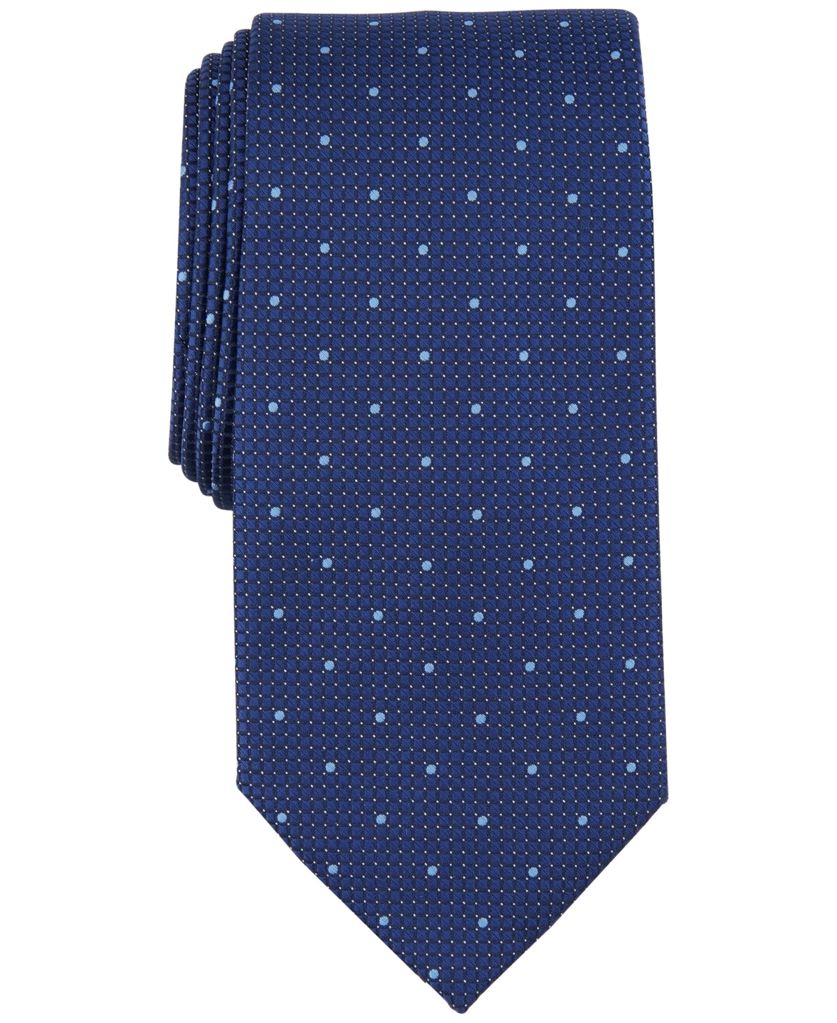 Club Room Men's Necktie Florence Dot Navy Blue