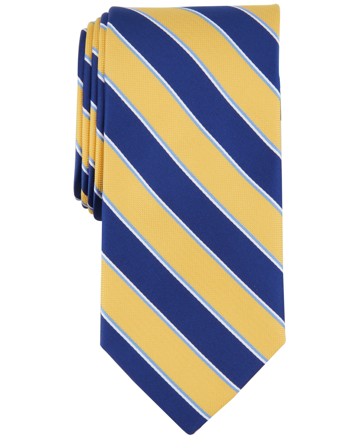 Club Room Mens Necktie Brook Stripe Tie Yellow