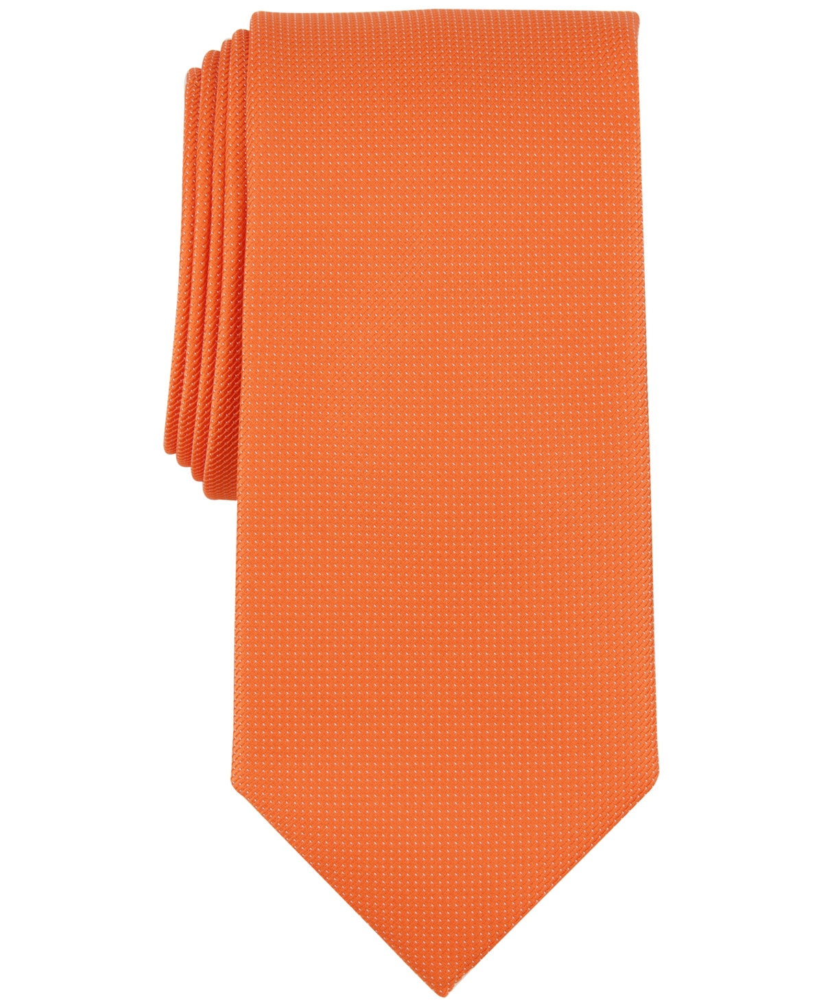 Club Room Men Tie Necktie One Size Orange Solid