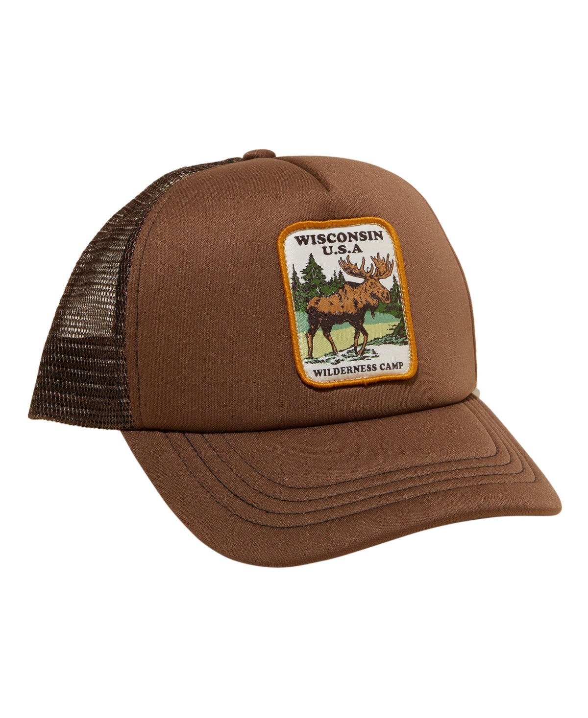 COTTON ON COTTON ON Mens Trucker Hat Dark Chocolate, Wisconsin U.S. OS