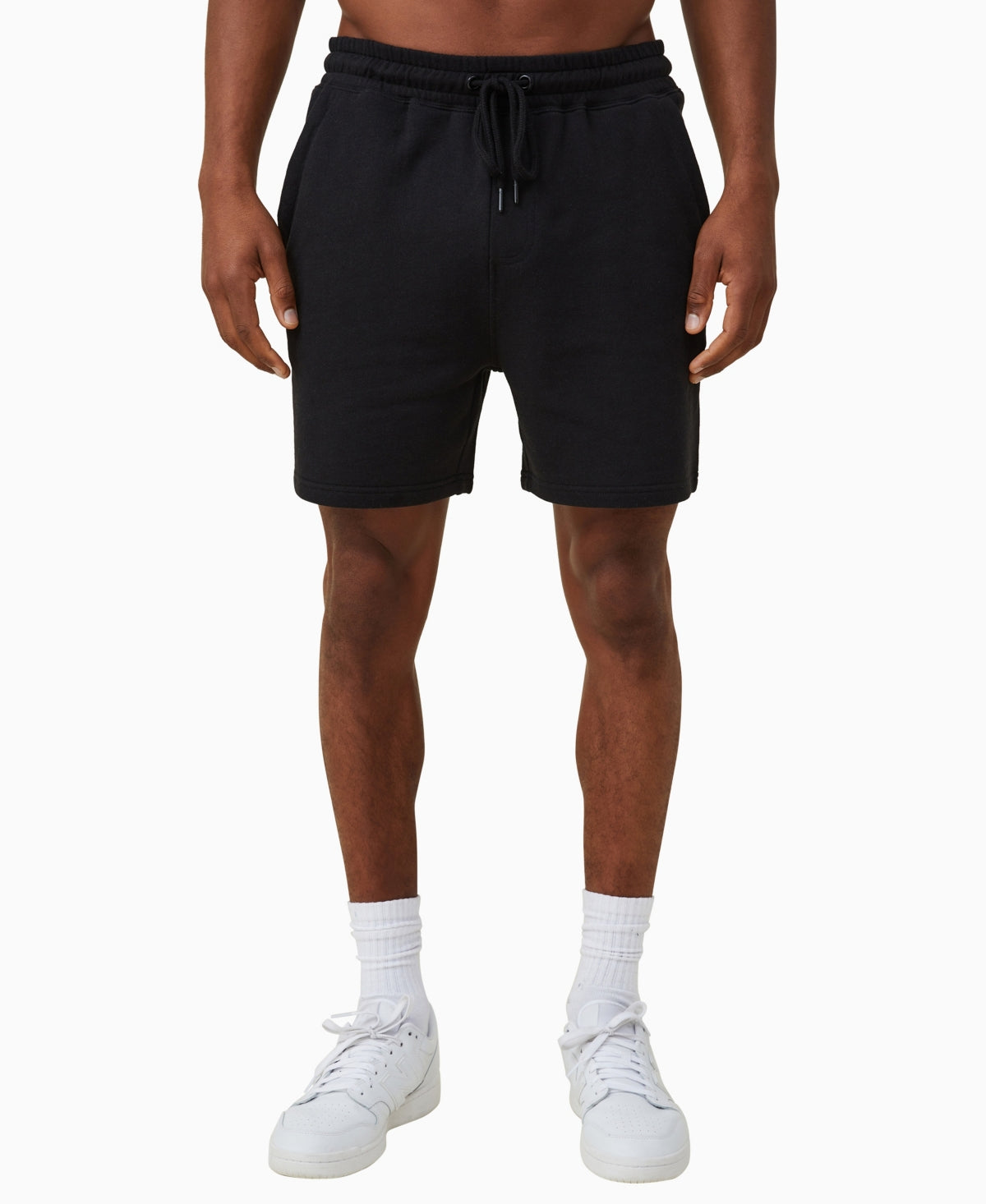 Cotton On Men's Essential Fleece Shorts Classic Black 2XL