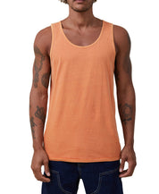 Cotton on Men's Vacation Sleeveless Tank Top Shirt Orange XL