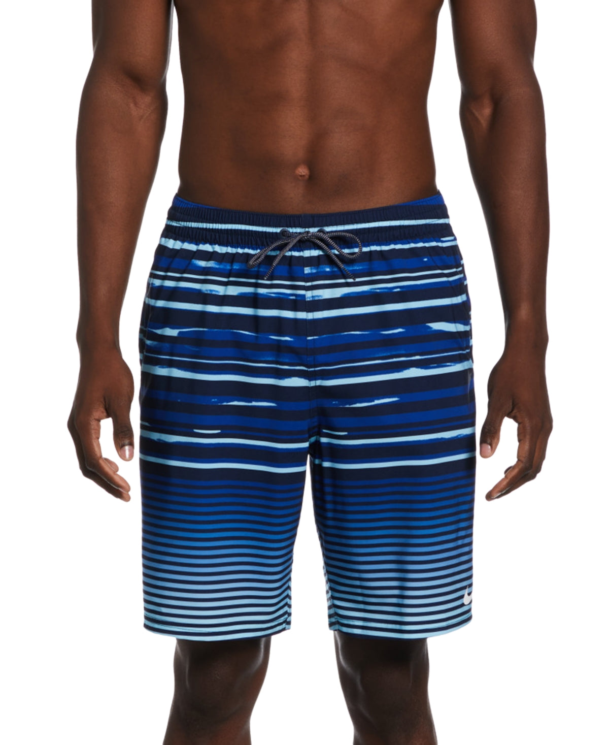 Nike Mens Breaker Gradient Stripe Volley Swim Shorts Blue Small