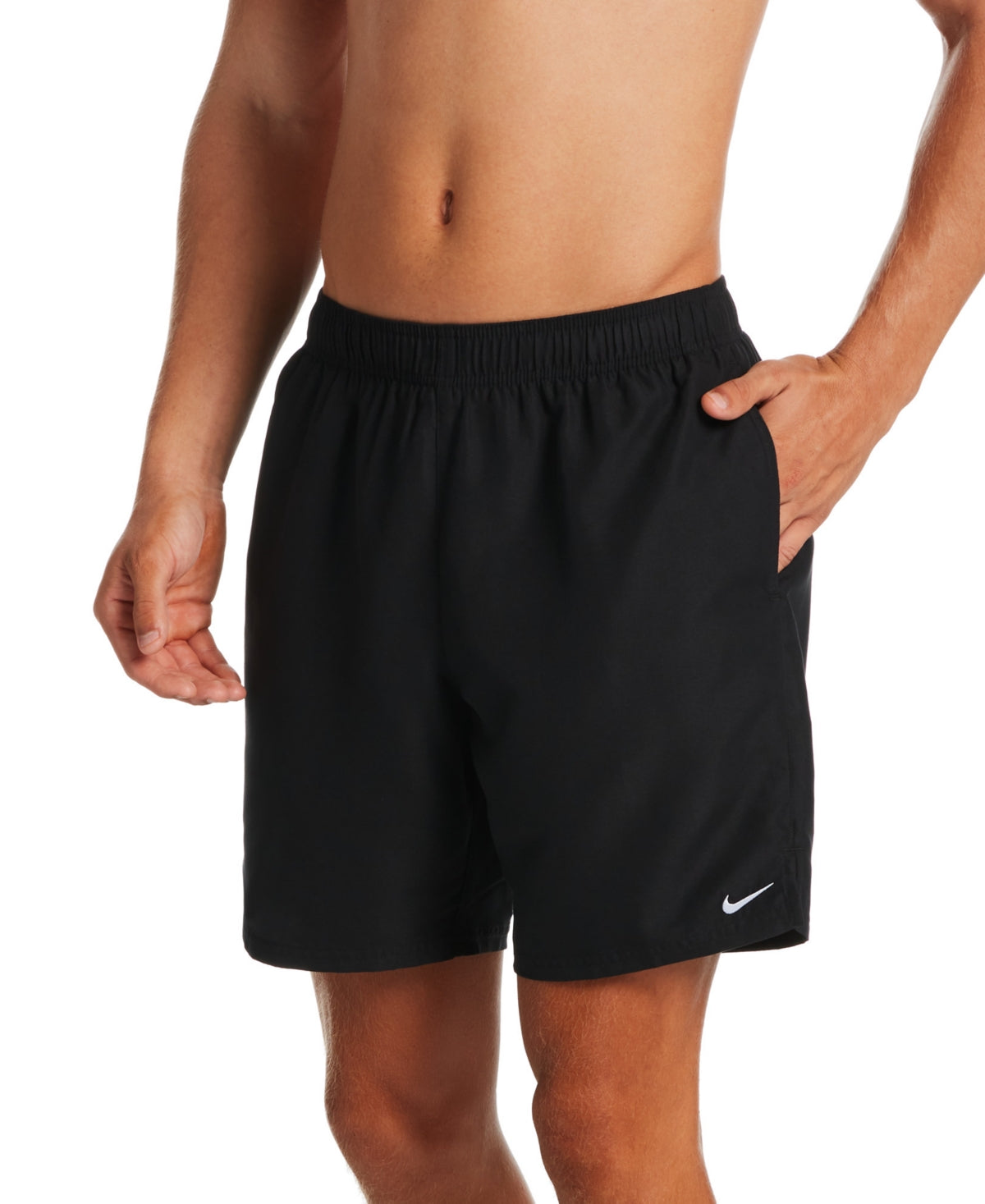 Nike Men's Essential Lap Solid 7" Swim Shorts Black Large