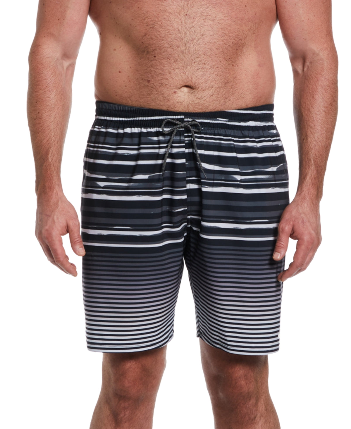 Nike Mens Fade Stripe Breaker 9" Swim Trunks Black 4XLT