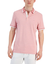 Michael Kors Men's Greenwich Modern Fit Short Sleeve Polo Shirt Pink Large