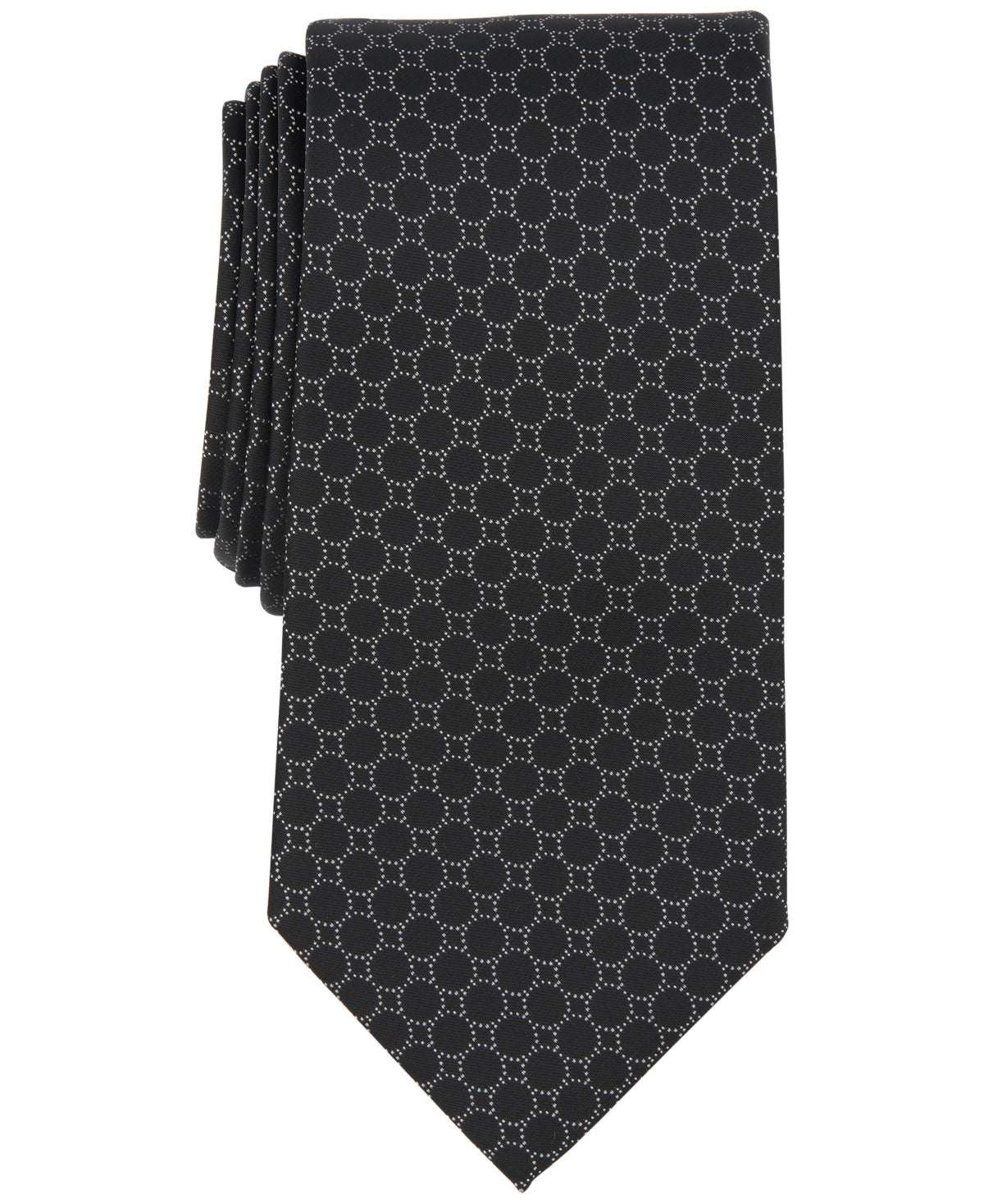 Michael Kors Men's Pearsall Dot Tie Black Necktie