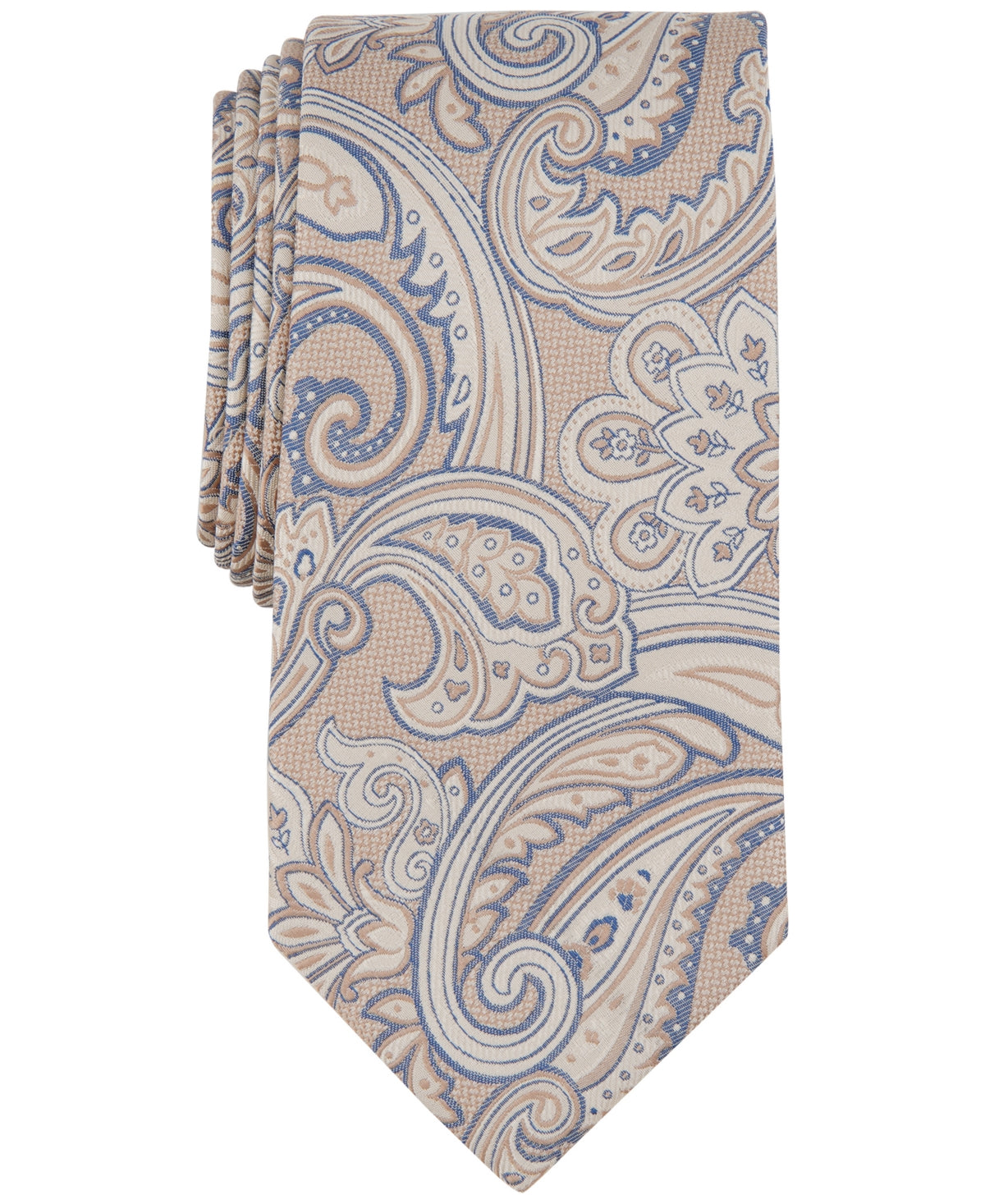 Michael Kors Mens Necktie Kadar Paisley Tie Khaki