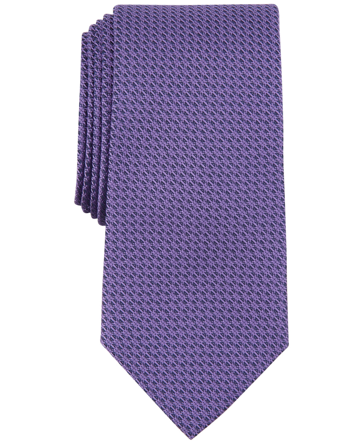 Michael Kors Mens Elsen Solid Purple Tie