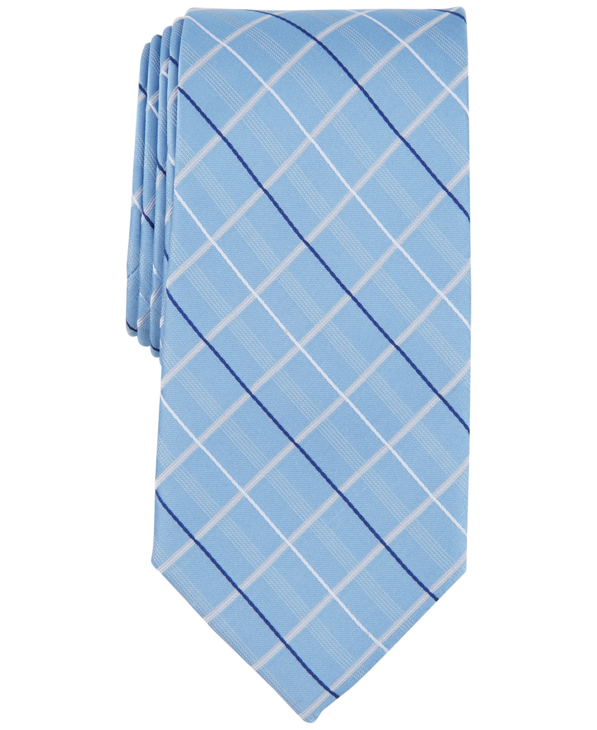 Michael Kors Men's Troy Grid Tie Blue Necktie