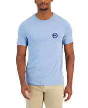 Michael Kors Men's Modern Fit Melting Mk Logo Graphic T Shirt Blue 2XL