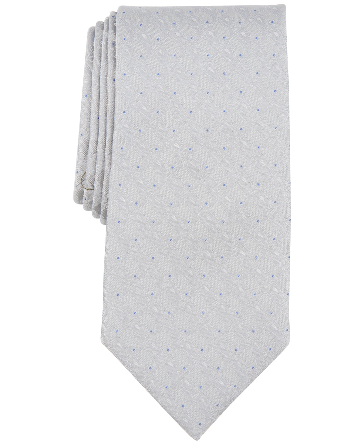 Michael Kors Men's Remson Pin Dot Tie Silver Necktie