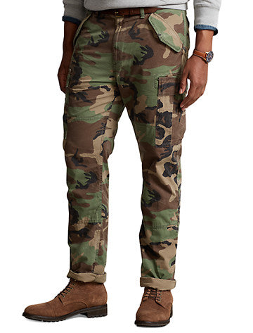 Polo Ralph Lauren Mens Big Tall Cargo Jogger Pants Camo Green Combo 40 x 36