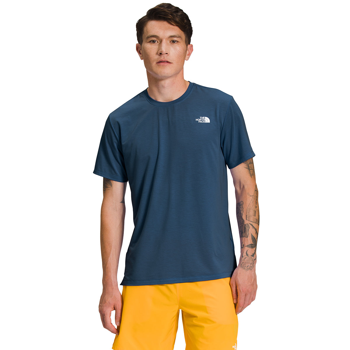 The North Face Men's Wander Short Sleeve Crewneck T Shirt Blue Medium