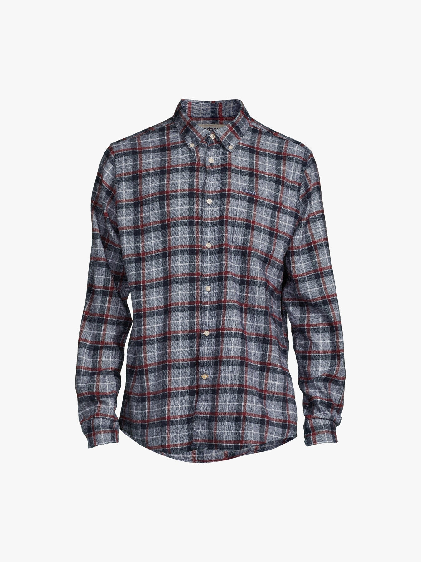 Barbour Men's Spellman Plaid Button Down Tailored Fit Shirt Navy XL