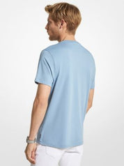 Michael Kors Mens Short Sleeve Crewneck MK Logo T Shirt Blue White Small