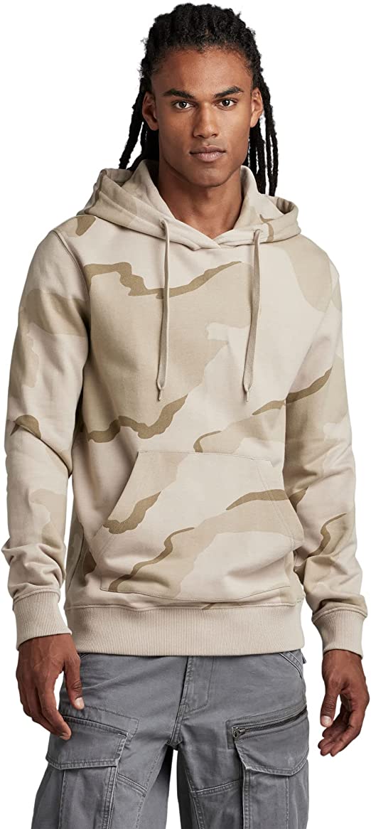 G-Star Raw Men's Regular Fit Desert Camo Hoodie Sweatshirt XL Brick Desert Camo