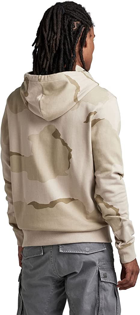 G-Star Raw Men's Regular Fit Desert Camo Hoodie Sweatshirt XL Brick Desert Camo