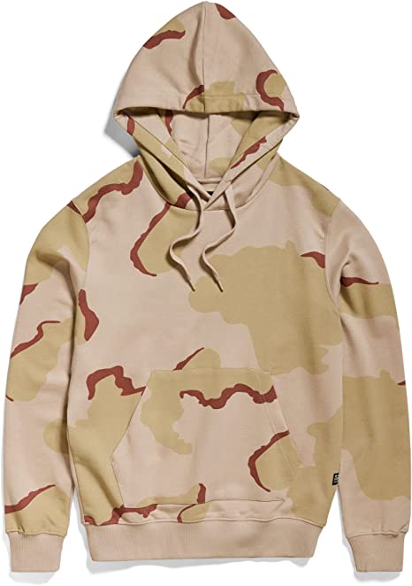 G-Star Raw Men's Regular Fit Desert Camo Hoodie Sweatshirt XL Brick Desert Camo