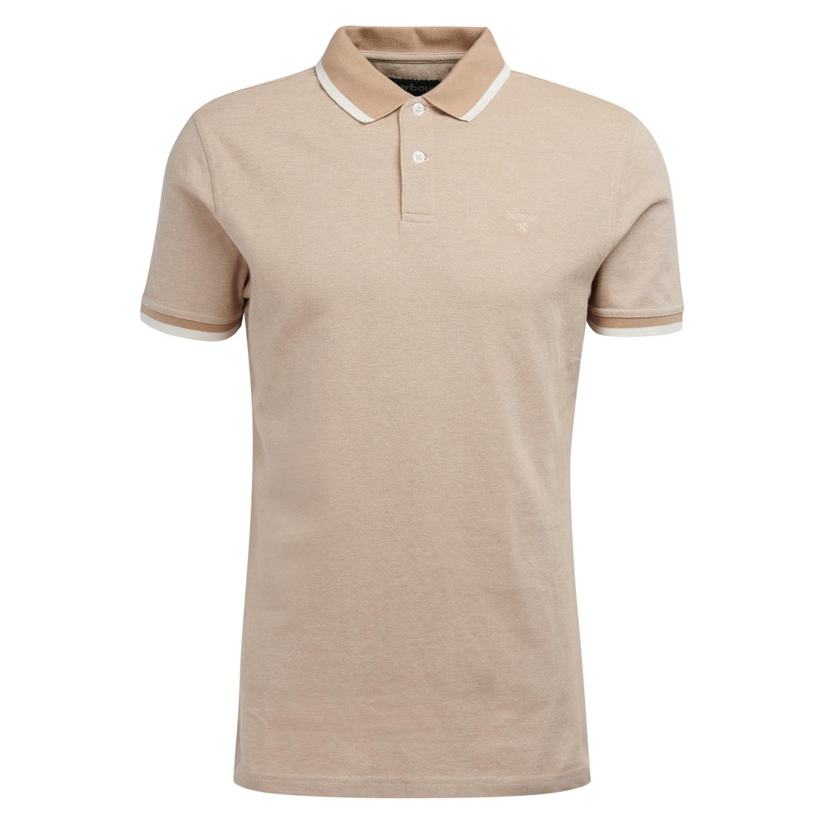 Barbour Men's Barnard Tailored Fit Short Sleeve Polo Shirt Cornstalk Medium