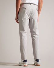 Ted Baker Men's Slim Fit Dogtooth Dress Pants Grey 30 x 30